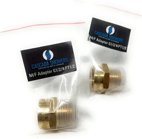 Miniatura 29 de Adaptador de latón sin plomo Cascada, rosca G británica BSPP macho a NPT hembra (1" x 1" (1 pieza))