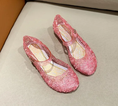 Miniatura 2 de Sandalias de gelatina para niñas, zapatos de vestir de princesa para niña pequeña, talla 9, fiesta de baile de reina, cosplay, gelatinas, disfraces