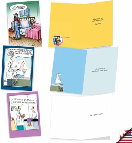 Miniatura 2 de NobleWorks Juego de 10 tarjetas de felicitación divertidas con sobres de 5 x 7 pulgadas (10 diseños, 1 cada uno) Ordenes del médico AC7848GWG-B1x10