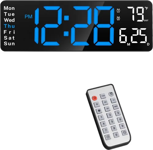 Digital Clock Large Display, 13" Large Digital Wall Clock for Classroom