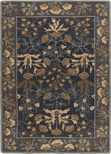 Miniatura 6 de Restoration and Renovation Handmade Floral Adeline Beige/Blue Tulips Traditional Crafted Wool Area Rug for Living Room Bedroom and Kitchen