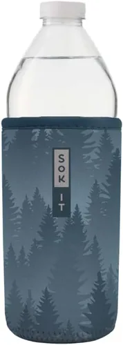 Miniatura 120 de Sok It BotlSok Funda para botella de agua con cubierta de neopreno aislante (Floral abstracto, se ajusta a CamelBak o Nalgene de 12 onzas)