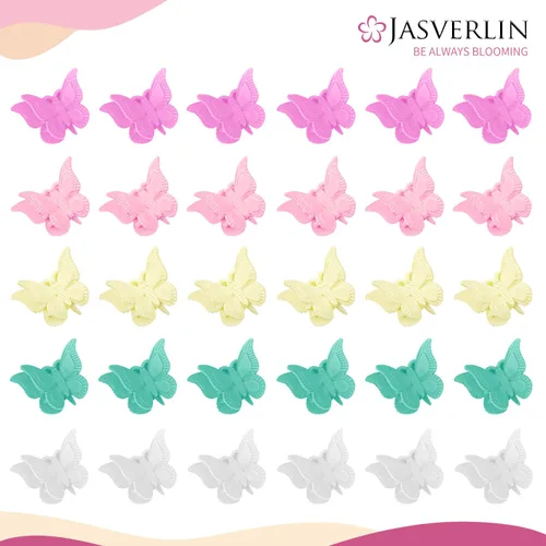 Miniatura 2 de JASVERLIN Pinzas para el cabello de mariposa coloridas, lindas pinzas pequeñas para niñas, Y2K 90s para niños y mujeres, mariposas, accesorios