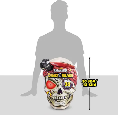 Miniatura 3 de Smashers Dino Island - Calavera gigante de ZURU – Incluye más de 30 sorpresas, juguetes para niños llenos de mini juguetes de dinosaurio, slime