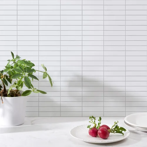 Miniatura 3 de STICKGOO 10 hojas para salpicaduras para despegar y pegar, para pegar en la pared de la cocina y el baño, azulejos grandes de metro de primera