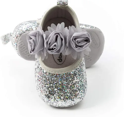 Miniatura 5 de OAISNIT Zapatos planos para bebé niña Mary Jane, zapatos de cuna con diadema