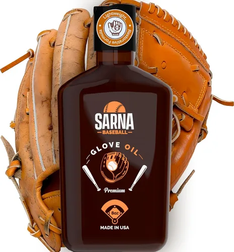 SARNA BASEBALL Glove Oil for Softball & Baseball Gloves, 8 Oz – Lanolin-Based Formula, Helps Soften Leather & Prevents Cracking – Game-Ready Glove