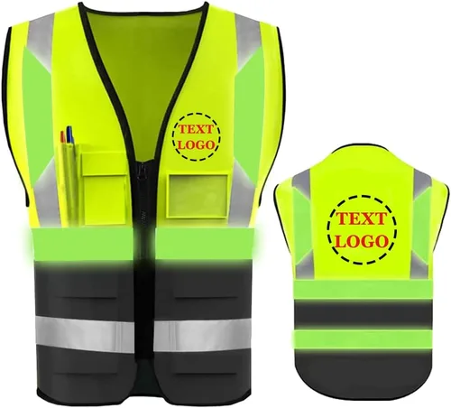 Miniatura 41 de Chaleco de Seguridad de Alta Visibilidad con Alta Reflectividad, Ropa de Trabajo de Seguridad Personalizada con Logotipo, Tiras Reflectantes