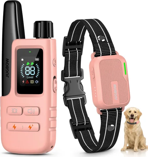 Miniatura 14 de Collar de choque para perro, collar de entrenamiento para perros de 4500 pies con control remoto, IPX8 impermeable, collar eléctrico para perro