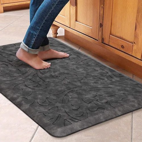 Miniatura 10 de KMAT Tapete de cocina acolchado antifatiga, impermeable, antideslizante, tapete ergonómico cómodo para el hogar, oficina, fregadero, lavandería