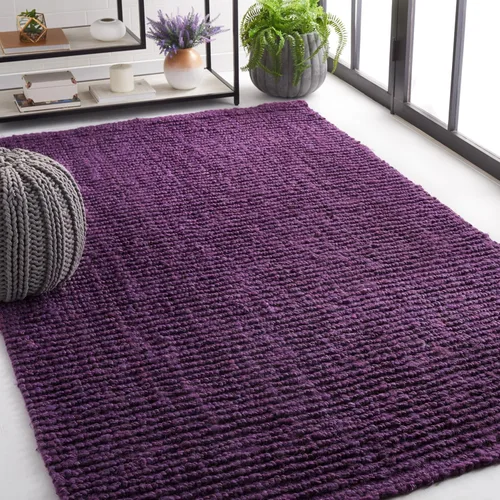 Miniatura 62 de SAFAVIEH Alfombra 9x12 - Colección de fibra natural - Grande - Marrón, Yute hecho a mano, estilo granja, textura gruesa de pelo grueso (NF447D)