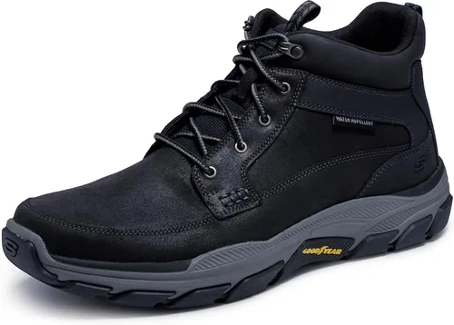 Skechers Respected-Boswell Mid Top - Tenis de cuero con puntera tipo mocasín para hombre