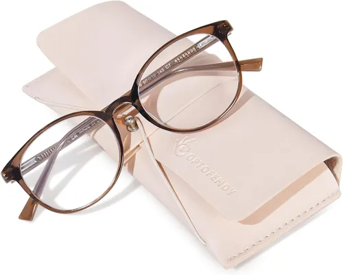 Miniatura 11 de TR90 - Lentes de lectura para mujeres, modernas, redondas, con bloqueo de luz azul para computadora, antifatiga ocular y antirreflejante UV