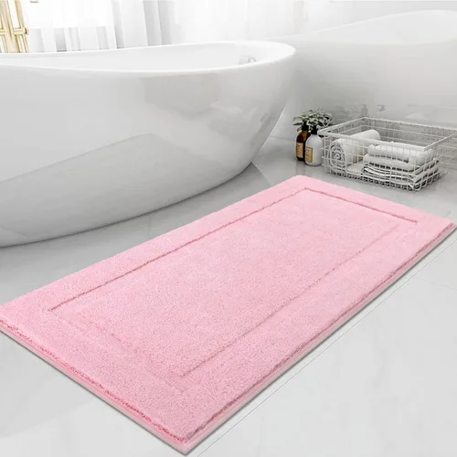 Miniatura 39 de SHACOS Alfombras de baño súper suaves y esponjosas de 24"x36" antideslizantes, lavables, alfombras de baño absorbentes, alfombras para suelo de Gris