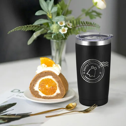 Miniatura 5 de YOUKE OLA Paquete de 20 vasos de acero inoxidable a granel de 20 onzas, taza de viaje aislada al vacío, taza de café con recubrimiento en polvo