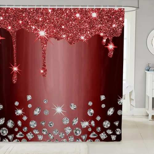 Miniatura 41 de Cortina de baño de flores de margarita para niños y niñas, cortina de ducha floral para decoración de baño, 72 x 72 pulgadas, retro, floral