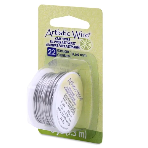 Miniatura 23 de Artistic Wire, Alambre de acero inoxidable calibre 18, 57 pies