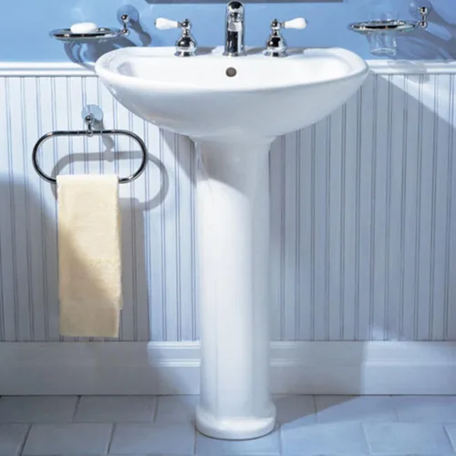 Miniatura 2 de American Standard 0236111.020 Cadet Pedestal superior y pierna con agujero central solamente, color blanco