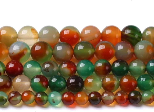 Miniatura 32 de Cuentas de jade verde chino natural, piedras preciosas, cuentas redondas sueltas para hacer joyas, pulsera DIY, collar, 8mm, 45 piezas, 15 pulgadas