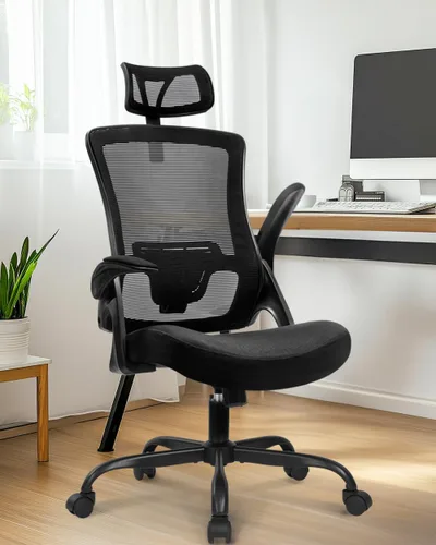 Miniatura 7 de NEO CHAIR Silla de oficina con respaldo alto, cómodo asiento de malla para computadora de juegos con reposacabezas ergonómico lumbar ajustable, 2.