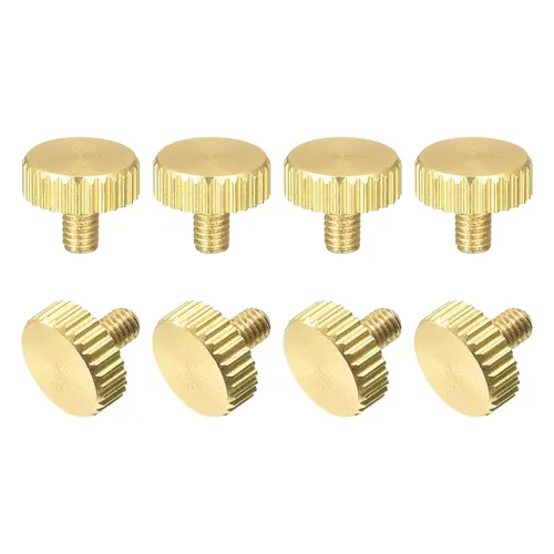 Miniatura 8 de uxcell Tornillos moleteados para pulgar, pernos planos de latón M3x10mm, sujetadores para PC, electrónicos, mecánicos, 8