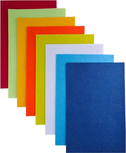 Miniatura 11 de Jtnohx - Fieltro rígido, hojas de fieltro de 2 mm de grosor para manualidades, cuadrados de tela de fieltro dura de 20,3 x 30,5 cm, 8 piezas
