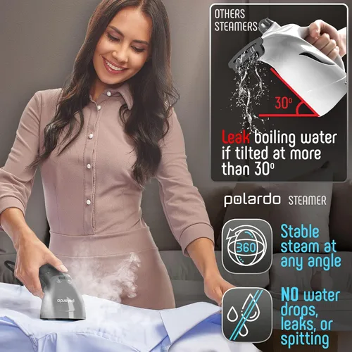 Miniatura 5 de Mejor vaporizador para ropa, vaporizador de ropa de mano portátil para viajes, cabezal de vapor de metal, calentamiento en 25 segundos, sistema