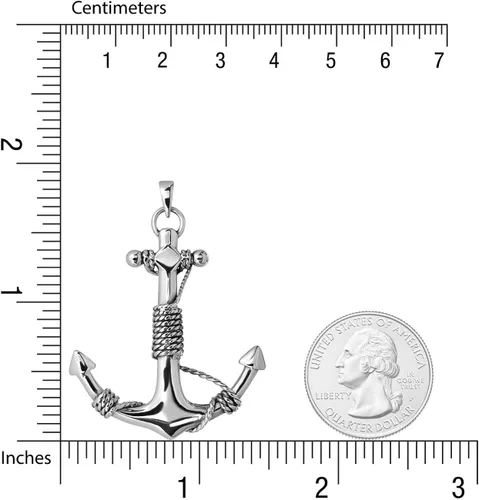 Miniatura 4 de withlovesilver Plata de ley 92540mm encanto Cuerda Ancla Colgante