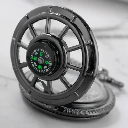 Miniatura 5 de Reloj de bolsillo para hombre, árabe digital reloj de bolsillo con cadena para hombre