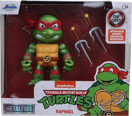 Miniatura 7 de Jada Toys Teenage Mutant Ninja Turtles 4 "" Raphael - Figura fundida a presión, juguetes para niños y adultos, rojo