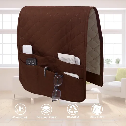 Miniatura 6 de Organizador de sillón para sofá, soporte de control remoto, duradero y antideslizante, organizador de reposabrazos para sofá reclinable, 4 bolsillos