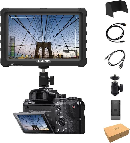 LILLIPUT A7S 7 "1920x1200 IPS Cámara Pantalla Monitor de Campo 4K HDMI Entrada Salida Video para DSLR Cámara Sin Espejo Sony A7S II A6500 Panasonic