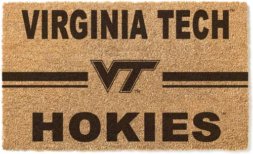 KH Sports Fan Virginia Tech Hokies 1063100501 - Felpudo con logotipo del equipo de fibra de coco, multicolor