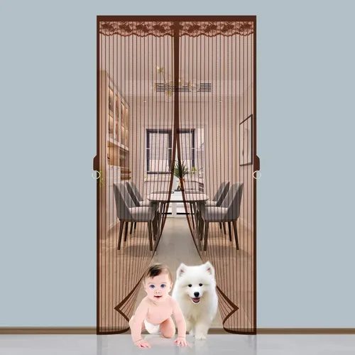 Puerta mosquitera magnética para garaje de 27 x 70 pulgadas, se adapta a puertas de 25 x 68 pulgadas, con potentes imanes aptos para mascotas y
