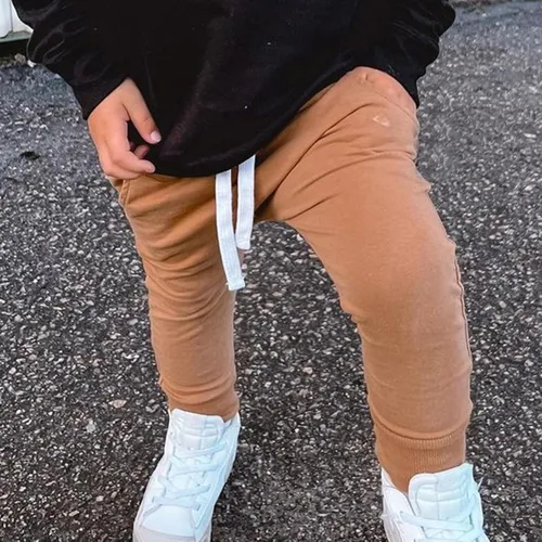 Miniatura 4 de AEEMCEM Pantalones de algodón para bebés y niños, pantalones de harén activos para niños, pantalones deportivos casuales con bolsillo