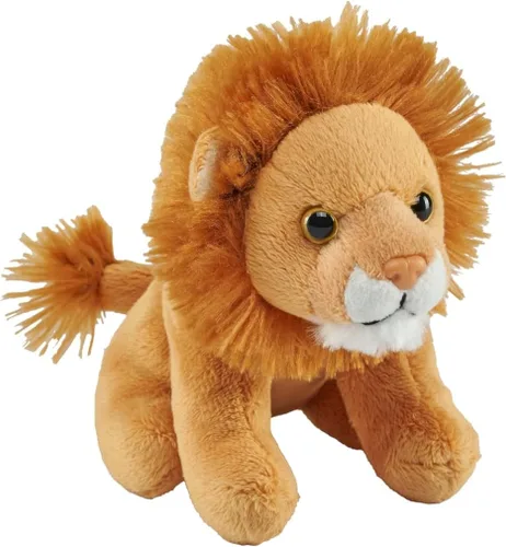 Wild Republic Pocketkins - León ecológico, animal de peluche, 5 pulgadas, hecho de materiales reciclados, respetuoso con el medio ambiente