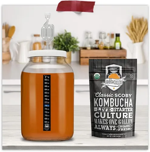 Miniatura 4 de Junta hermética de tapa de fermentación estándar de un galón con esclusa de aire, convierte el frasco de un galón en un fermentador - Kombucha dura