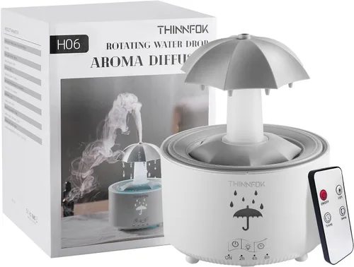 Humidificadores para dormitorio, difusor de aceites esenciales de aromaterapia, humidificador ultrasónico silencioso de nubes y niebla fría, luz LED