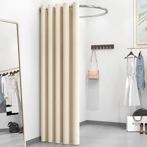 Miniatura 6 de Cortina blackout con diseño de ondas a rayas con ojales para ventana y puerta, cortinas térmicas para puertas, 1 panel