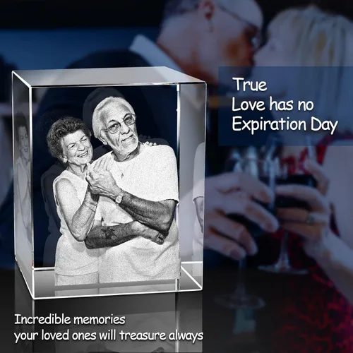 Miniatura 7 de Foto de Cristal 3D, Regalo Personalizado de Navidad, Regalos de Imagen Personalizada con Tu Propia Foto para Navidad, Día del Padre, Cumpleaños