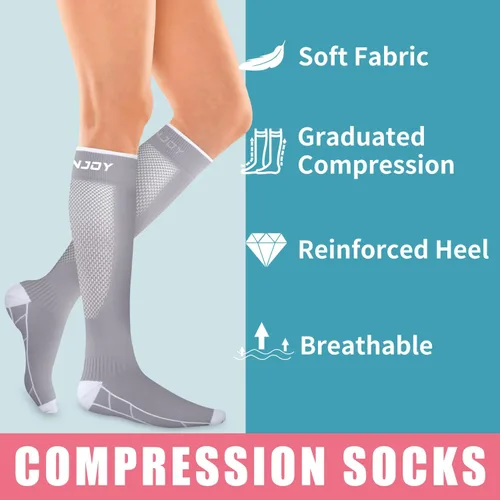 Miniatura 59 de Calcetines de compresión para mujeres y hombres (3 pares) – El mejor apoyo para enfermeras, correr, senderismo, recuperación y calcetines de vuelo