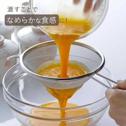 Miniatura 2 de Shimomura Planning 39905 Strainer, Soup Strainer (Made in Japan), Dishwasher Safe, Heavy Duty, Can Also Be Strained, 16 Mesh, Egg, Pumpkin