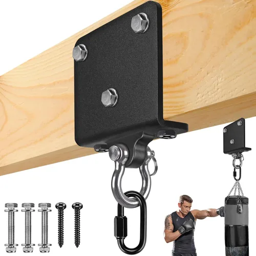 Kipika Colgador de pared para bolsa pesada, soporte giratorio para bolsa de boxeo resistente para gimnasio en casa, longitud ajustable para bolsa de