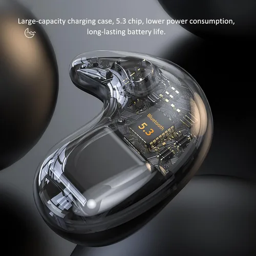 Miniatura 5 de Auriculares Bluetooth para dormir con conducción ósea, auriculares inalámbricos 5.3 con cancelación de ruido, auriculares deportivos con pantalla