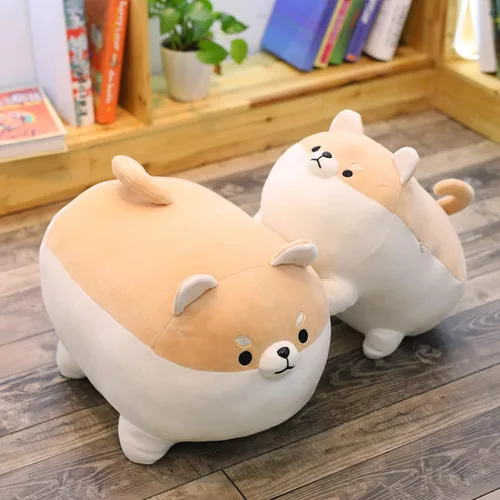 Miniatura 2 de FLORVIV Almohada de peluche de perro gordo de 19.6", Shiba Inu, lindos animales de peluche de Corgi juguete muñeca festival