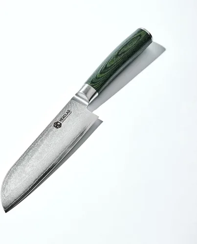 Miniatura 9 de HexClad Varilla de Afilado, Varilla de Acero Inoxidable Damasco Japonés de 9 Pulgadas, Mango de Pakkawood