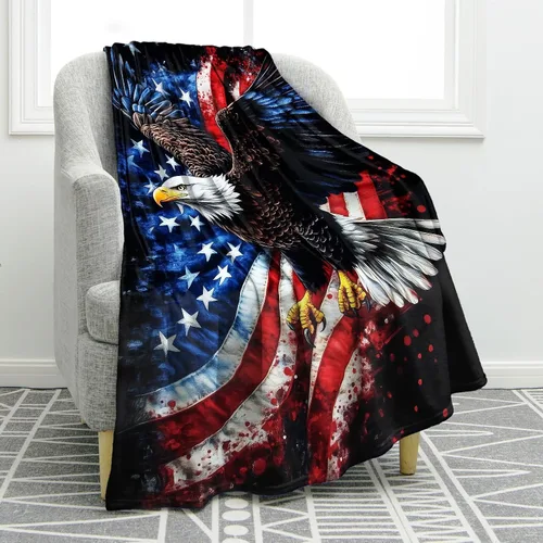 Miniatura 33 de Jekeno Manta de regalo con la bandera estadounidense para hombres y mujeres, mantas de bandera de Estados Unidos para adultos, niños y niñas, Día