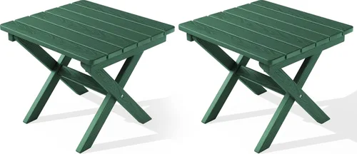 Miniatura 22 de SERWALL Mesa auxiliar Adirondack, mesa auxiliar para exteriores, sin montaje, mesa plegable pequeña de HDPE para patio trasero, piscina, porche