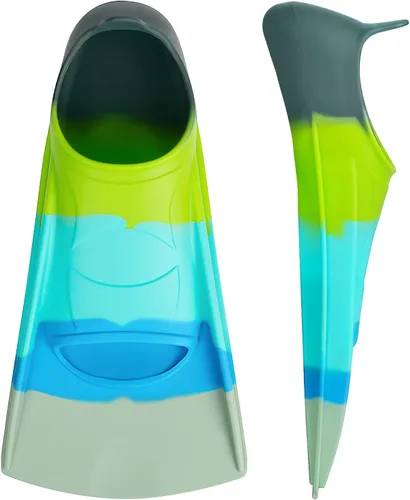 Miniatura 44 de Gintenco Aletas de Natación, Aletas de Entrenamiento de Natación para Niños para Natación de Vueltas, Aletas de Tamaño de Viaje con Bolsa de Malla