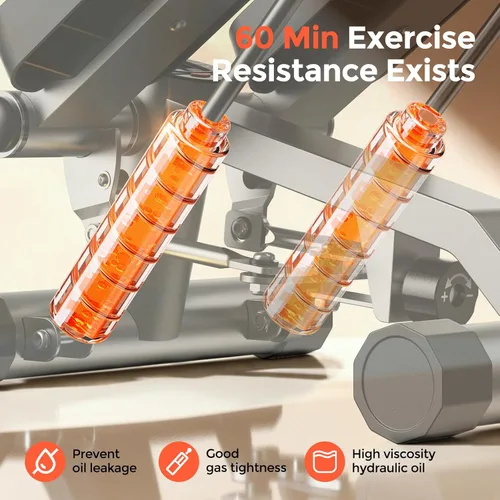 Miniatura 6 de SPORTSROYALS Escalera de escalera, giro/mini escalón para ejercicio en casa, máquina de pasos con bandas de resistencia para entrenamiento de cuerpo